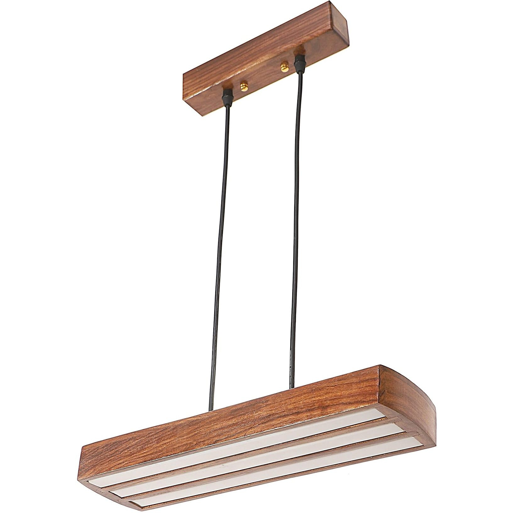 Green House Handmade Sheesham Wood Hanging Pendant Ceiling Light | 27W Warm White LED | Diwali Decor | Bedroom, Living Room, Dining Room, Kitchen, Hallway
