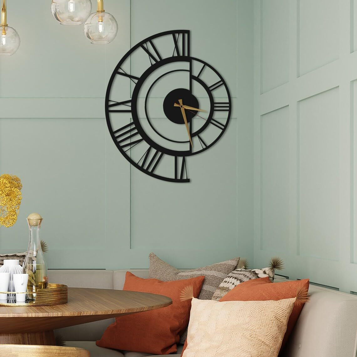 AVVIC MART Antique Metal Analog Wall Clock for Home | Big Size Modern Decorative Wall Watch for Home (Style 13)