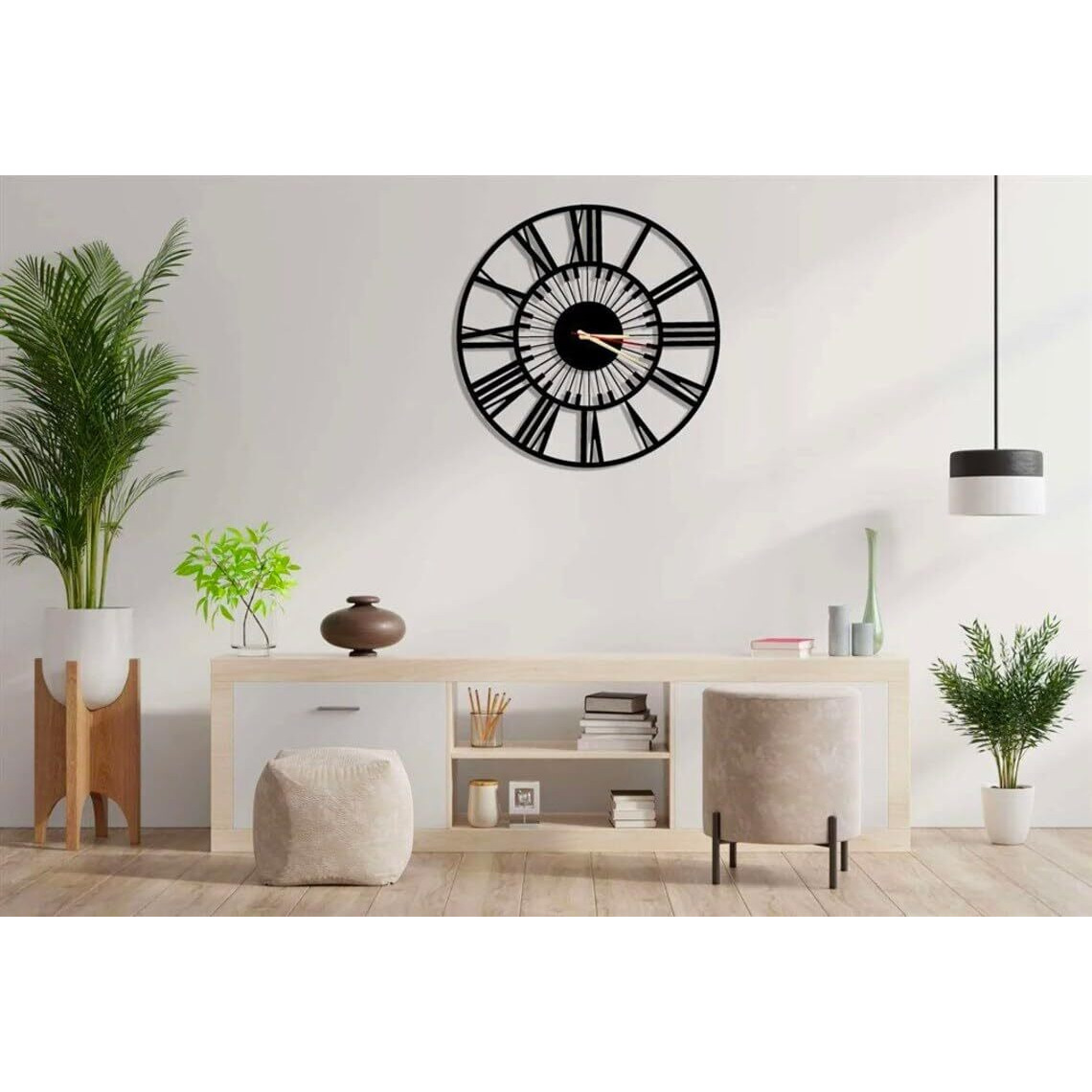 AVVIC MART Antique Metal Analog Wall Clock for Home | Big Size Modern Decorative Wall Watch for Home (Style 16)