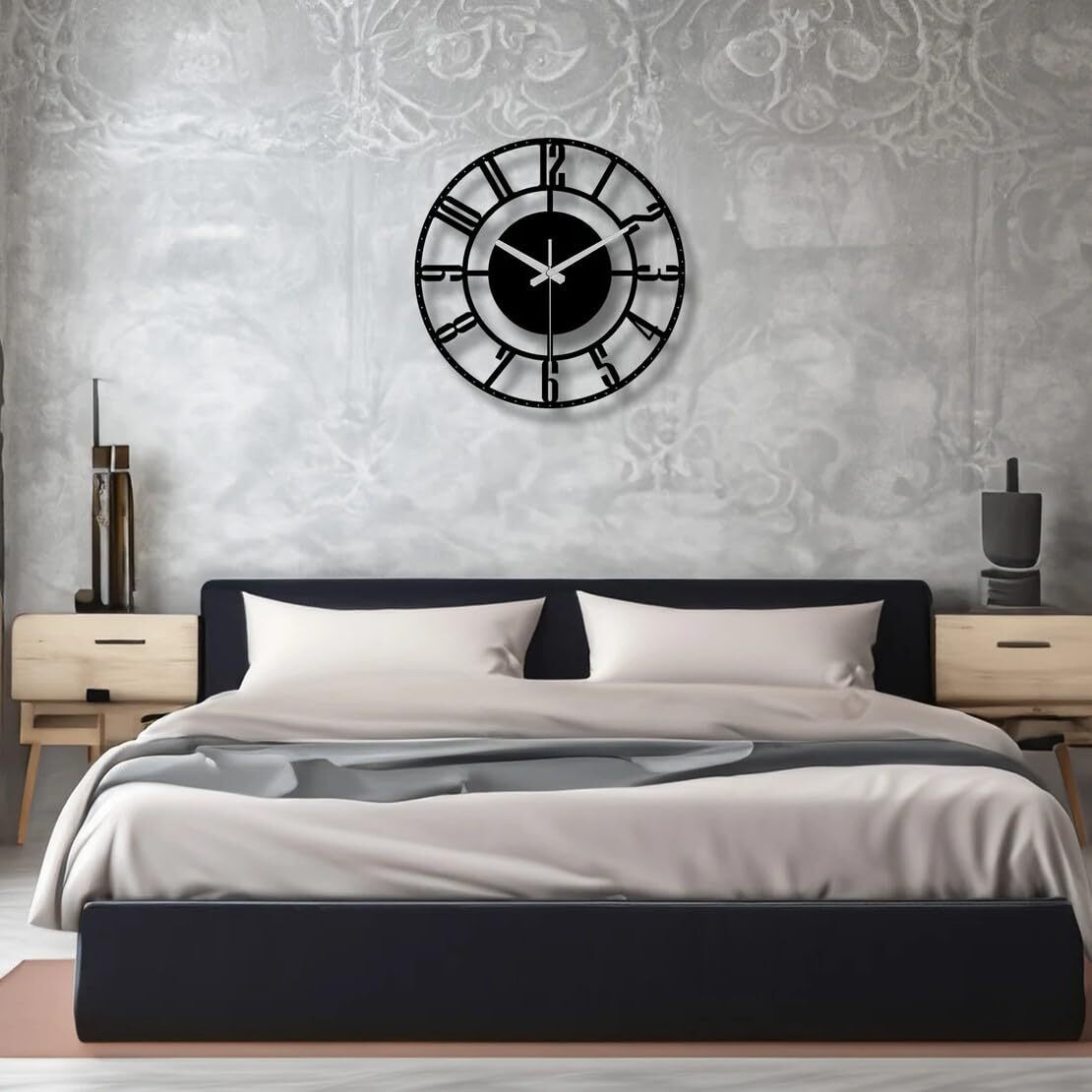 AVVIC MART Antique Metal Analog Wall Clock for Home | Big Size Modern Decorative Wall Watch for Home (Style 12)