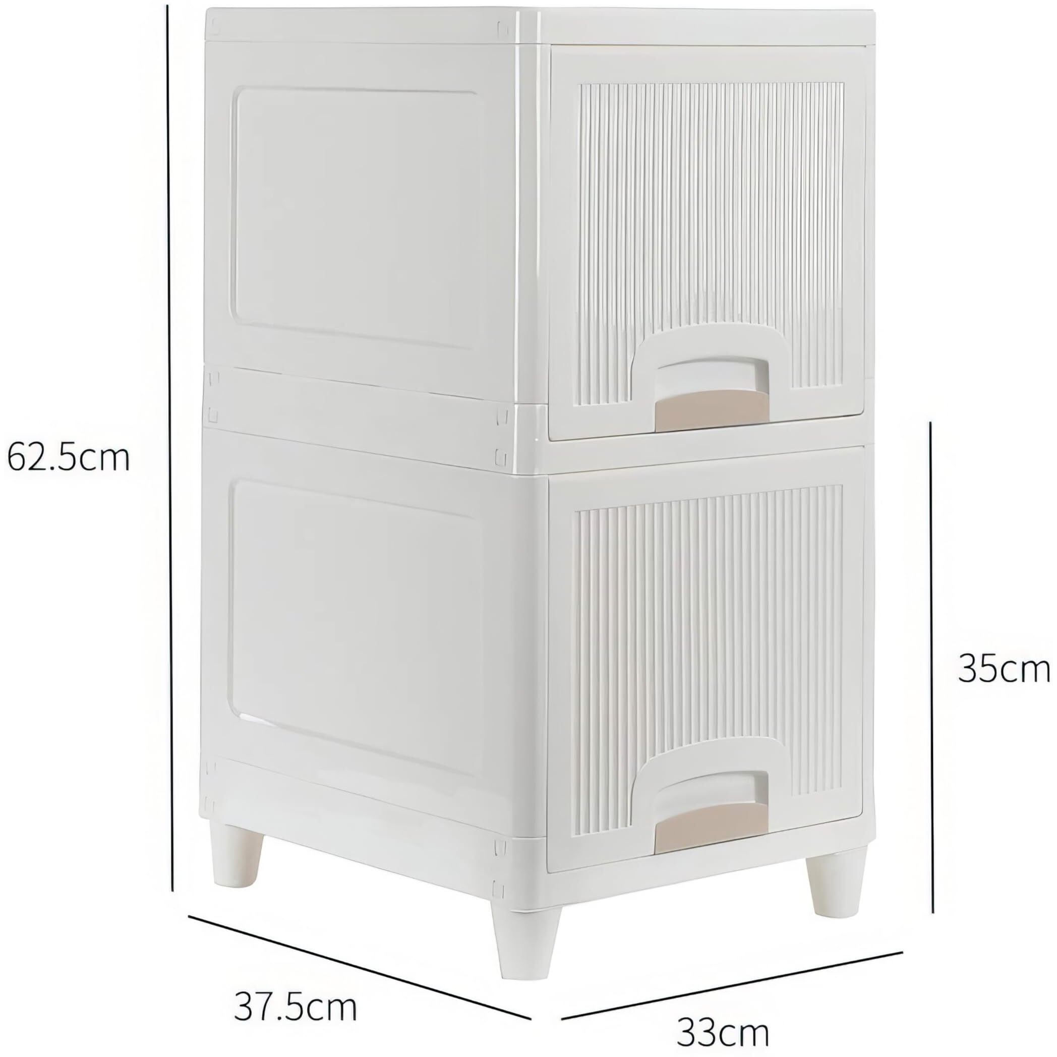 KWER Maximize Storage Space Versatile Stackable Drawer Organizer Storage Box for Ideal for Neat and Tidy Storage Solutions plastic drawers storage (White, 1 Layer)
