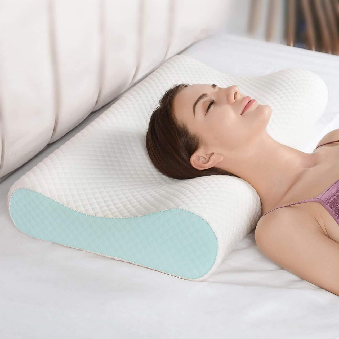 Orthopedic Cervical Pillow for Neck and Shoulder Pain Relief Ergonomic Memory Foam Pillows for Sleeping Ideal for Chronic Neck Pain & Spinal Alignment Spondylitis & Contour Pillow (Design 3)
