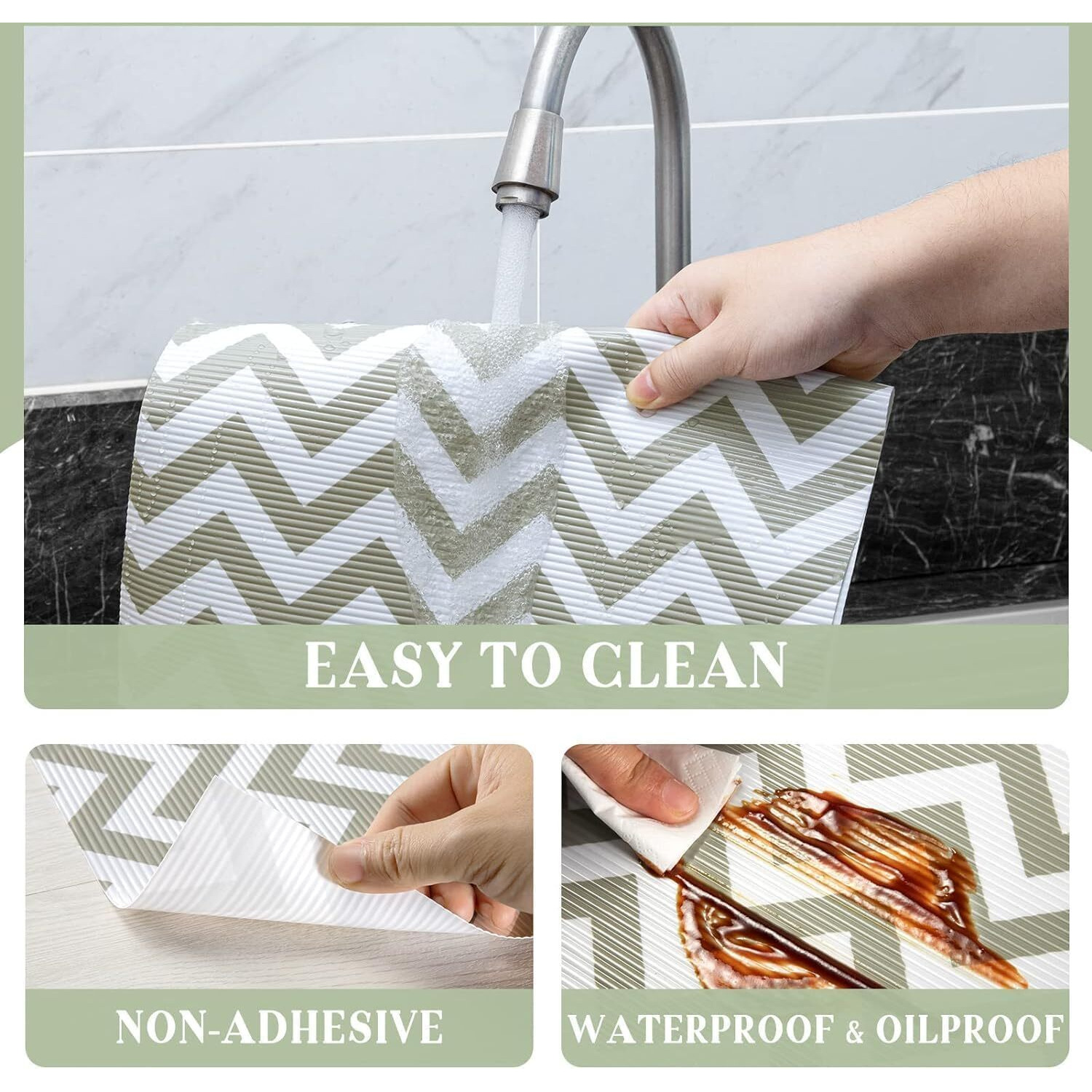 Ash & Roh Kitchen Cabinet Liner Drawer Mat Desk Shelf Pad PVC Anti Slip Lining Mat for Drawer Liner Mat for Bedroom Wardrobe Cabinet and Kitchen Place mats (Cream Aztec, 45 CM x 300 CM)