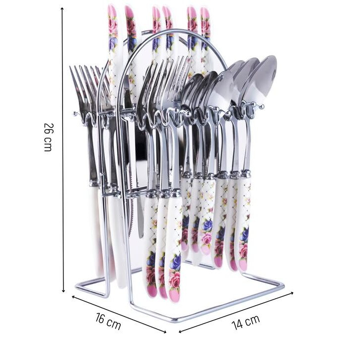 MGeezz Abstract Golden Stainless Steel Small Fork Flatware Cutlery for Dining Table Accessories Ceramic Salad & Fruit Forks