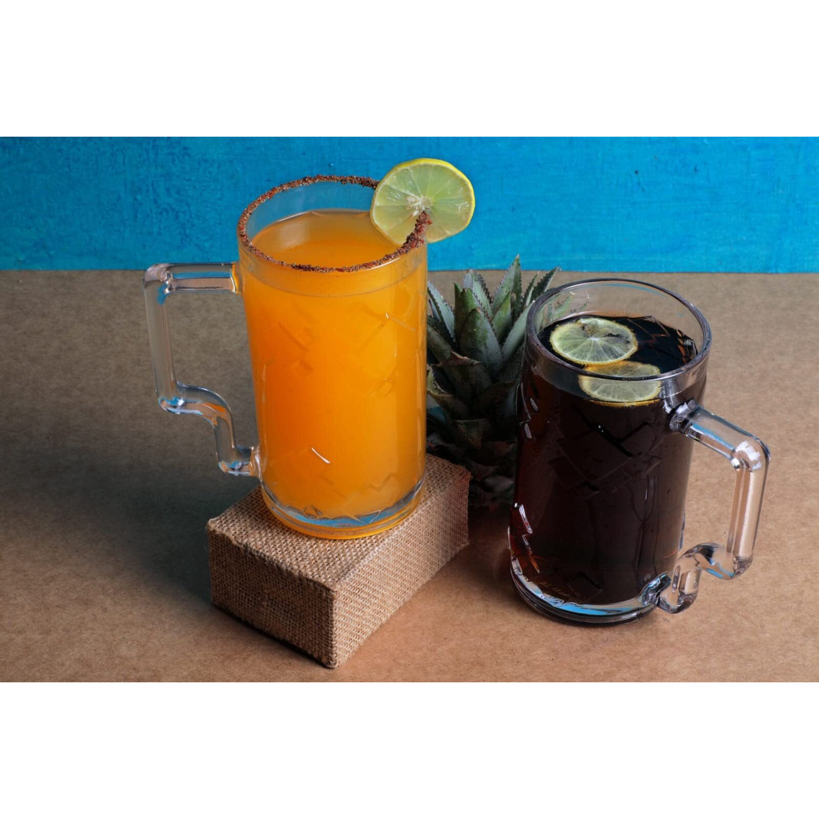 BAGYAM - Glass Beer Mug with Muscle Shape Handle - 1 Piece - 600 ml - Transparent Body Beer Mug - Muscle Shape Handle Beer Mug (400ML Mug, 1 Piece)