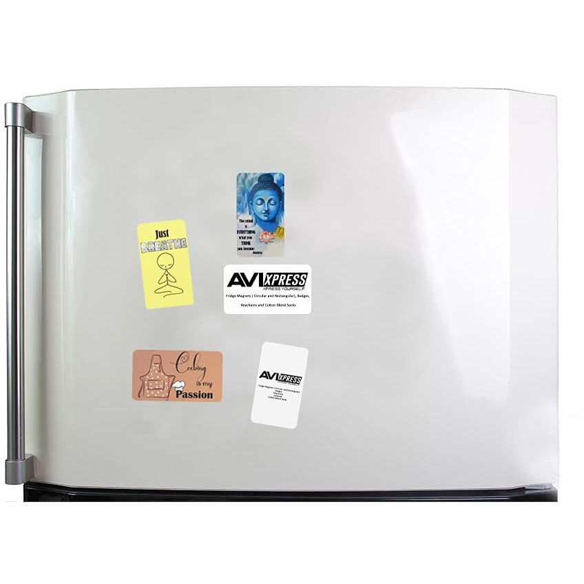 AVI Rubber Rectangular Fridge Magnet Multicolour Murudeshwara Karnataka Design Travel Souvenir RFM00150