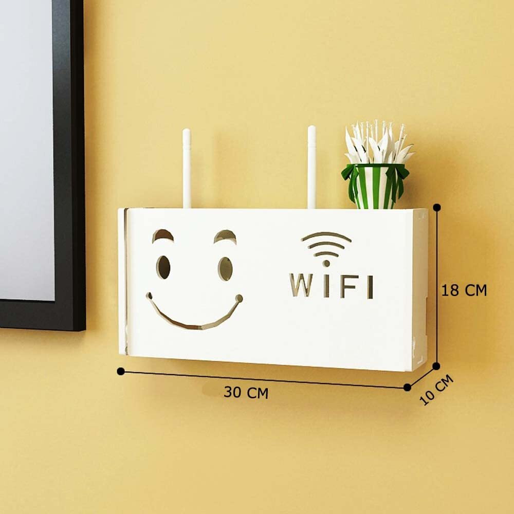Ss Arts Engineered Wood Wall Mount Wifi Router Stand/Rack
