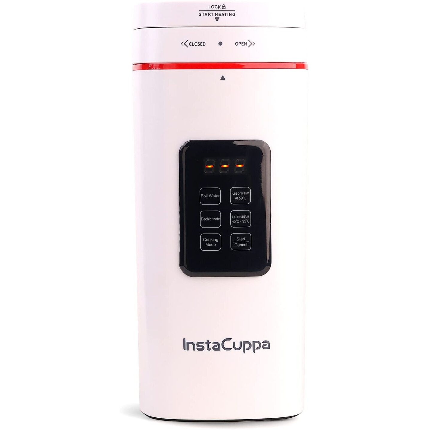InstaCuppa Portable Electric Kettle With Temperature Control, Travel Electric Water Bottle For Boiling Hot Water with Cool Touch Exterior, Automatic Shut Off, Dry Boil Protection, 500 ML, 300 Watts