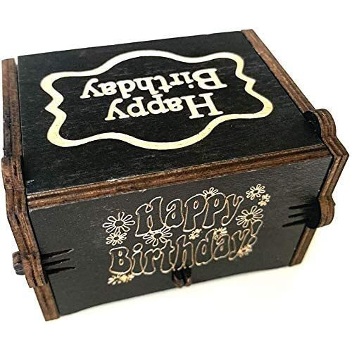 Sichumaria Happy Birthday Music Box Happy Birthday Merchandise Wooden Box Girl/Boy Birthday Gift Music Box. (Happy Birthday),1.97 x 1.5 In