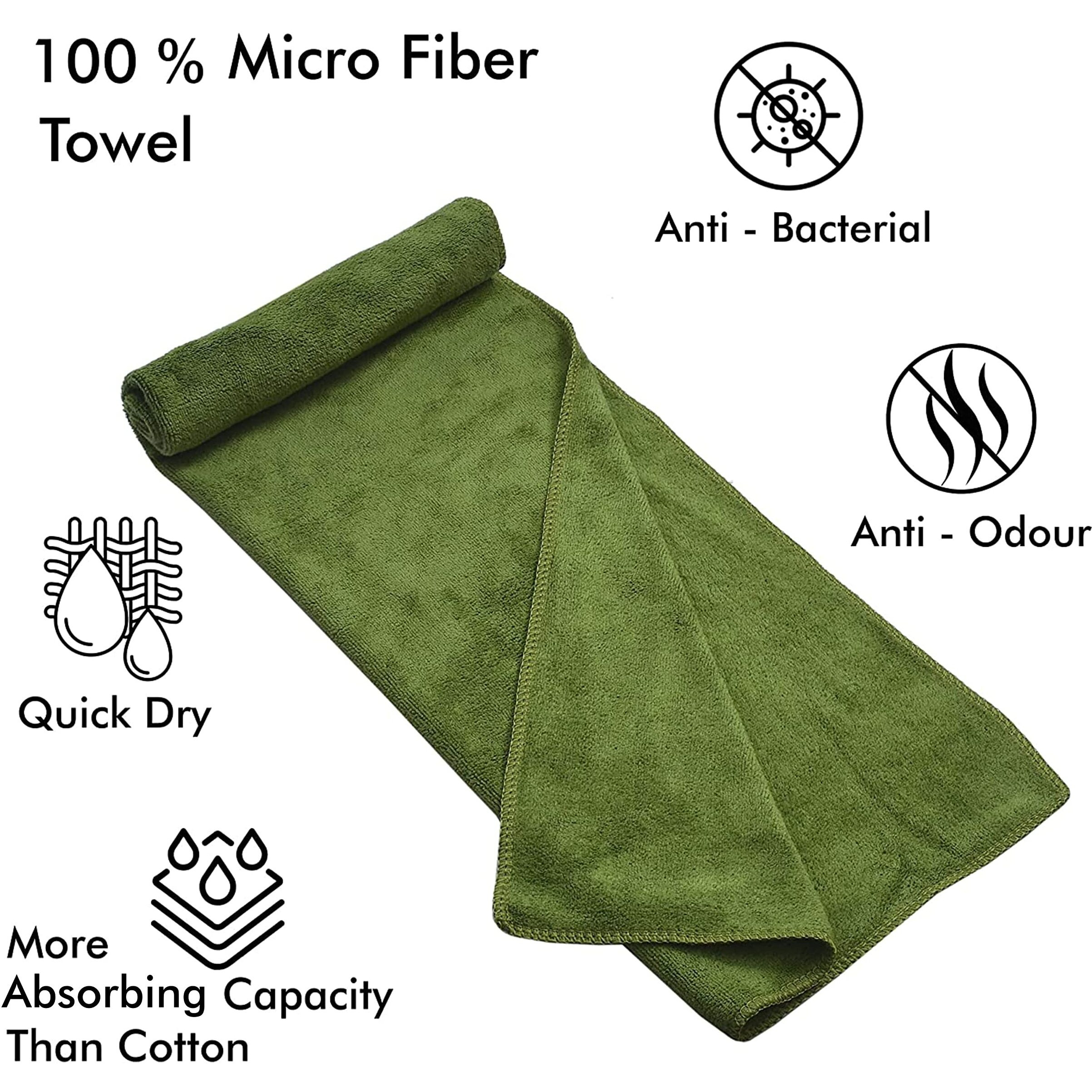 Yellow Weaves Super Soft Microfiber Hand Towels, Gym & Workout Towels 400 GSM, Set of 4, Multicolour