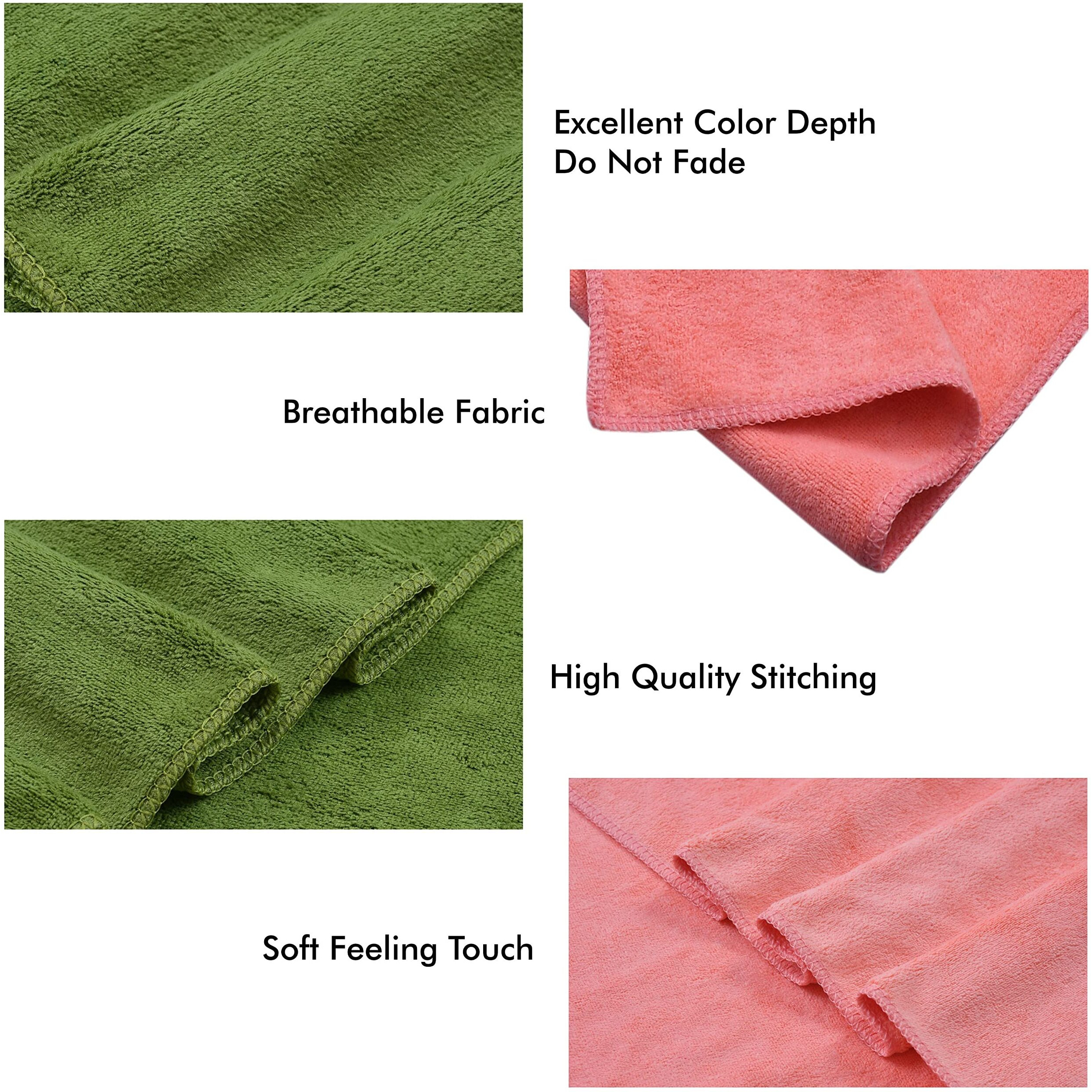 Yellow Weaves Super Soft Microfiber Hand Towels, Gym & Workout Towels 400 GSM, Set of 4, Multicolour