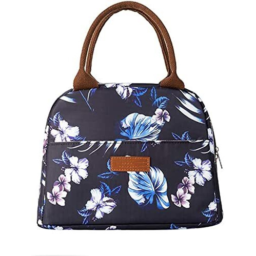 House of Quirk Insulated Reusable Lunch Bag Tote Bag for Women Printed Lunch Bag for School Picnic Office Outdoor Gym (White/Red Triangle, Nylon) 10051.24 Cubic Centimeters