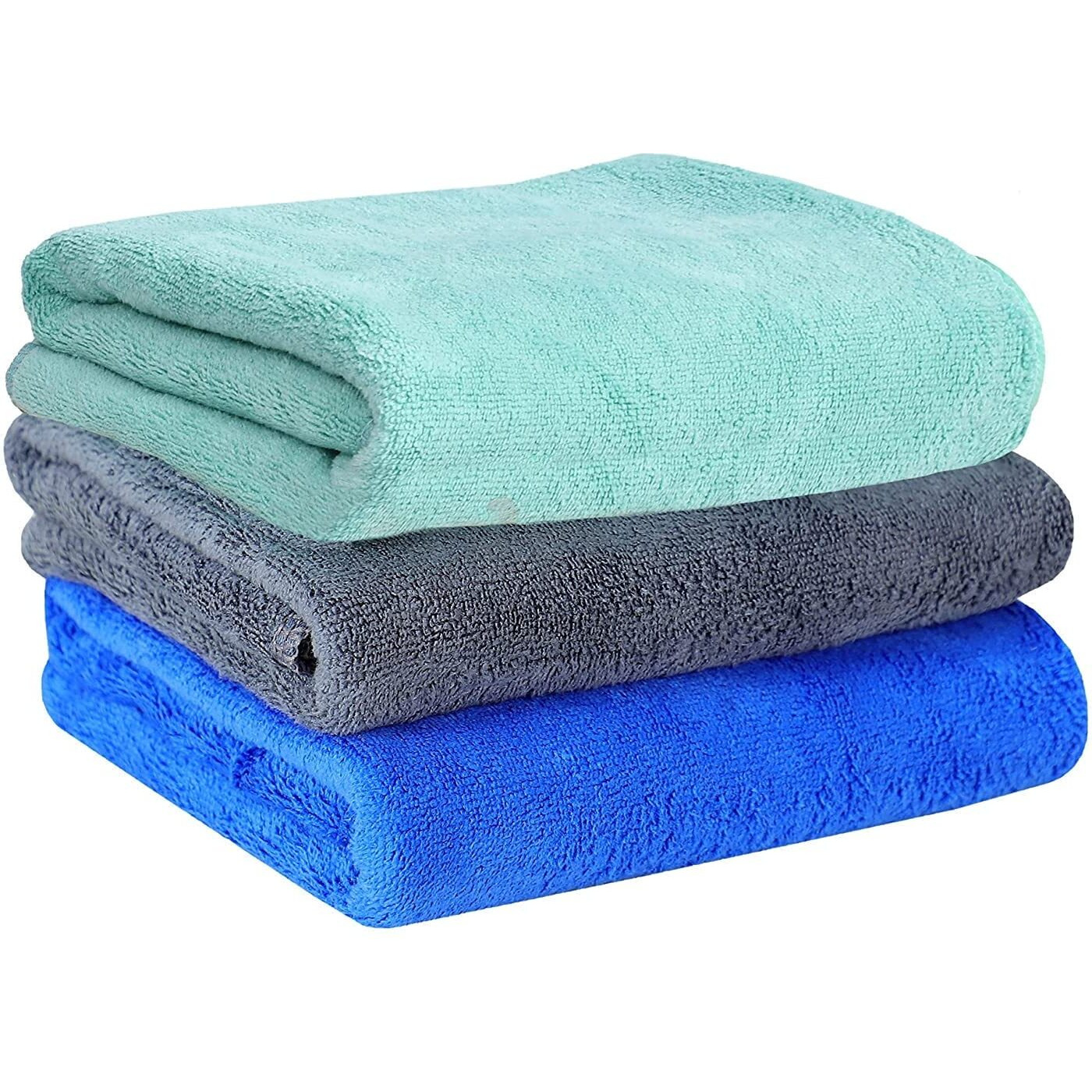 Yellow Weaves Super Soft Microfiber Hand Towels, Gym & Workout Towels 400 GSM, Set of 3,Multicolour