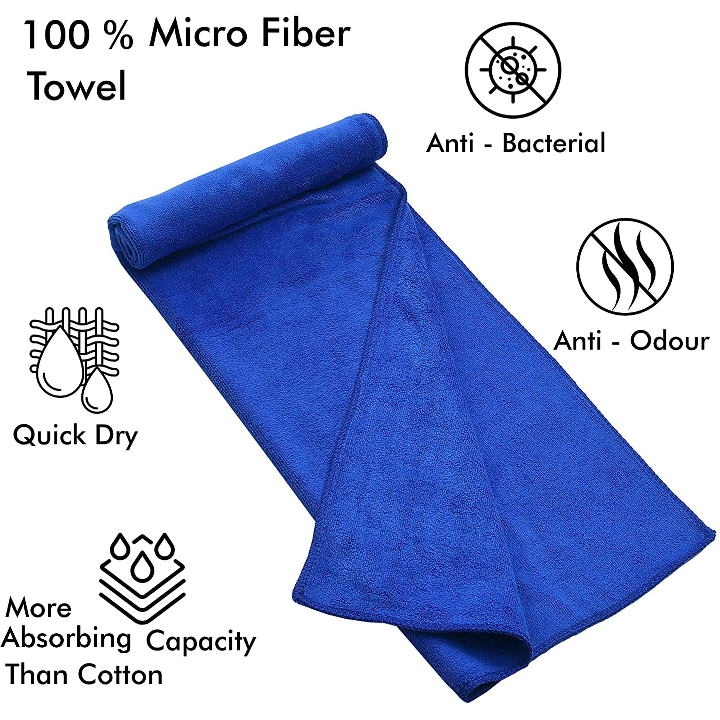 Yellow Weaves Super Soft Microfiber Hand Towels, Gym & Workout Towels 400 GSM, Set of 3,Multicolour