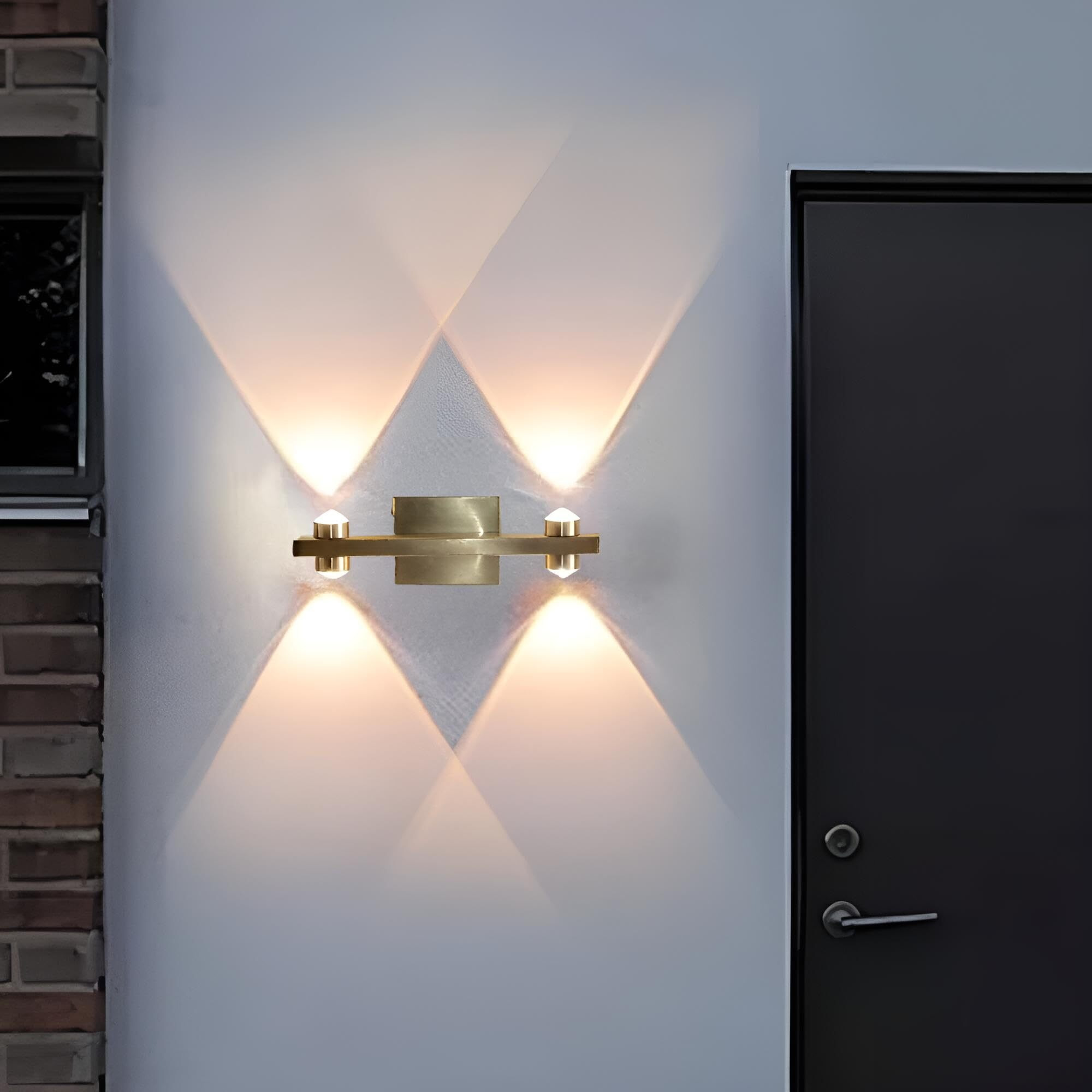 FILLISKA LED Luxurious Indoor UP/Down Wall Light Warm White, Shockproof & Rustproof Alluminium Body (2 Up & 2 Down Luxurious Gold)