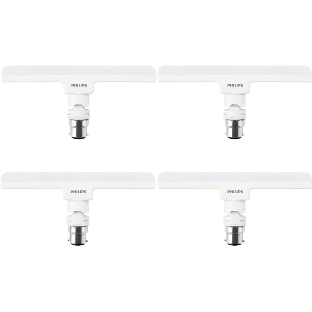 Philips Stellar Bright 20-watt LED T-Bulb, Base B22 (Crystal White) - Pack of 4