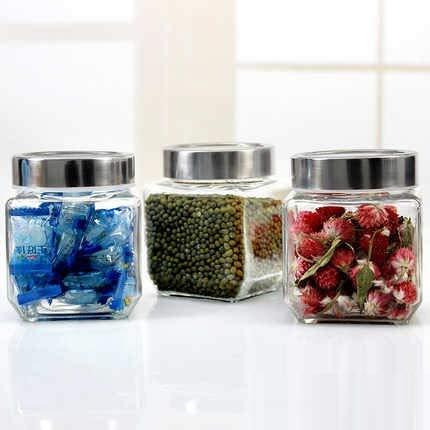 Vency Piramal Glass Round 500ml Transparent Glass Jars & Containers for Kitchen Pantry, Snacks, Masala, Pickles, Dry Fruits, Coffee Beans Storage with Black Plastic Lid (500ml, Set Of 6)
