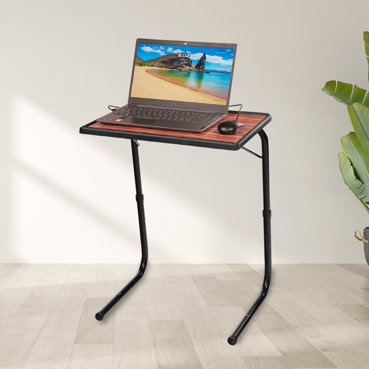 TABLE MAGIC - Laptop Table mat Finish, Lapdesk, Multipurpose Table, Height Adjustable Table, Work at Home Table, Study Table, Kids Study Table (TM Regular- Black Alder, Large)