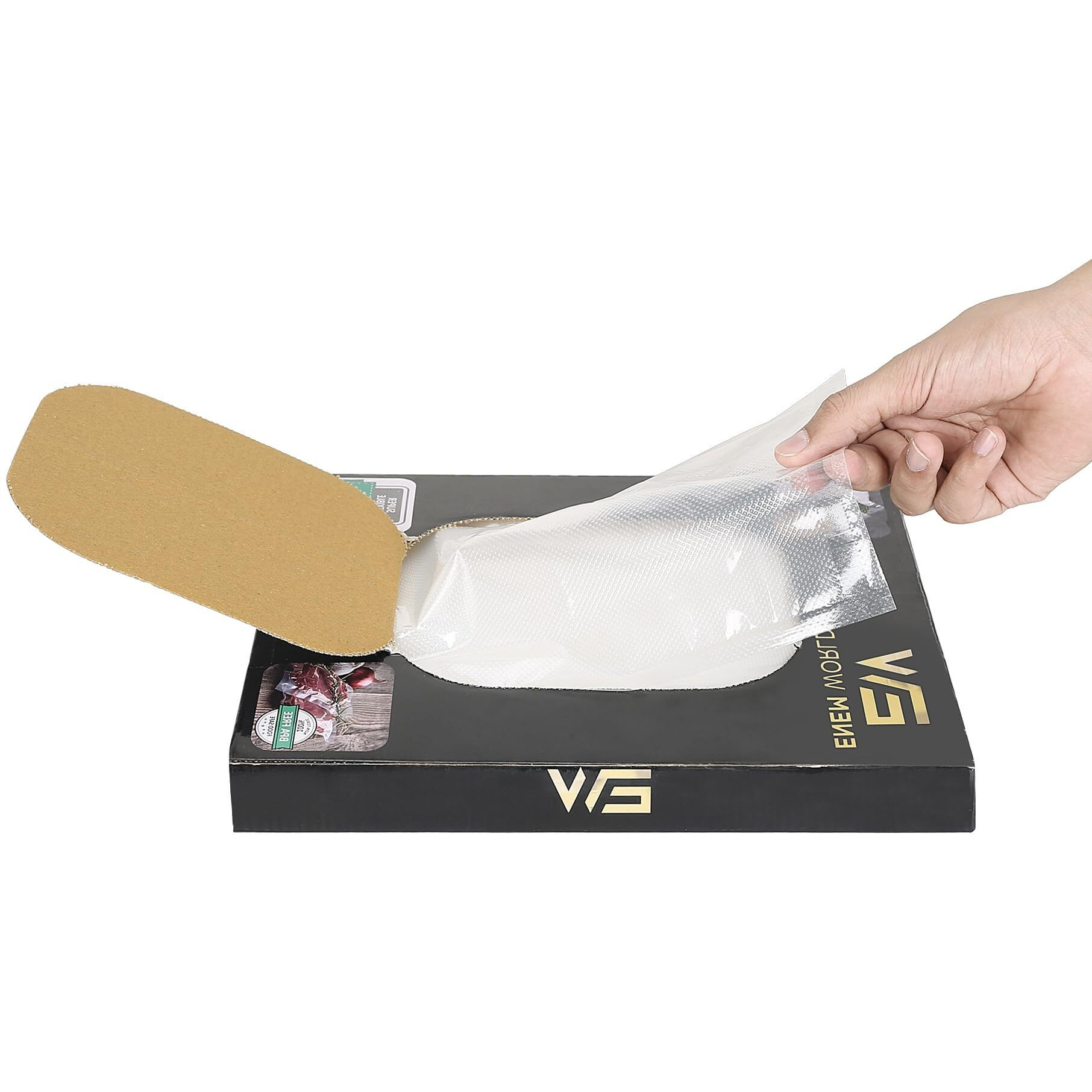 ENEM Vacuum Sealing Bags, 17cm x 25cm, Vacuum Sealing Machine Pouches, Food Grade & Microwaveable Pouches, 90 Micron Thickness, Pack of 50