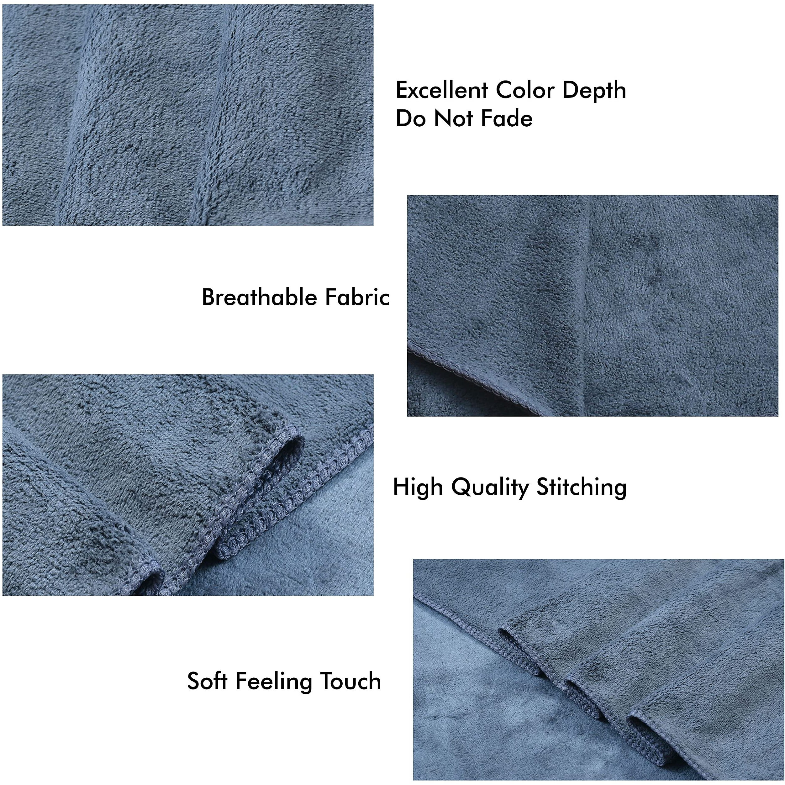 Yellow Weaves Super Soft Microfiber Hand Towels, Gym & Workout Towels 400 GSM, Pack of 1, Grey