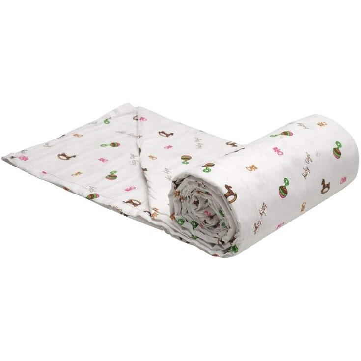 Trance Home Linen Pure Cotton Reversible Dohar Single Bed Size | AC Blanket Comforter | Soft Light-Weight Bed Blanket (56 x 88 inch, Toys, Pack of 1)