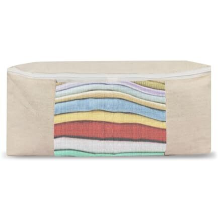 HOLLO Cotton Saree Bags Saree Storage Bags With Zip Cover Lehenga Covers With Zip Saree Organizer For Women Dresses, Sarees, Lehengas for Wardrobe Organizer(17 x 14 x 7 Inch) (PACK OF 1)