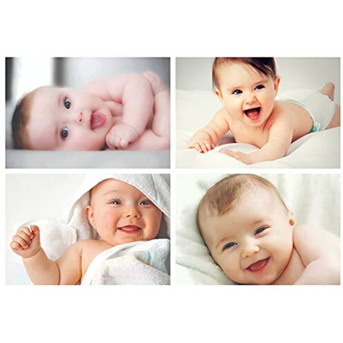 PRINTNET New Born Baby Girl and Baby Boy Cute Poster for Wall Pregnant Women in Room Bedroom with Gloss Finish (Multicolour, Big Size, 12 x 18 Inch) - Set of 4 Photo