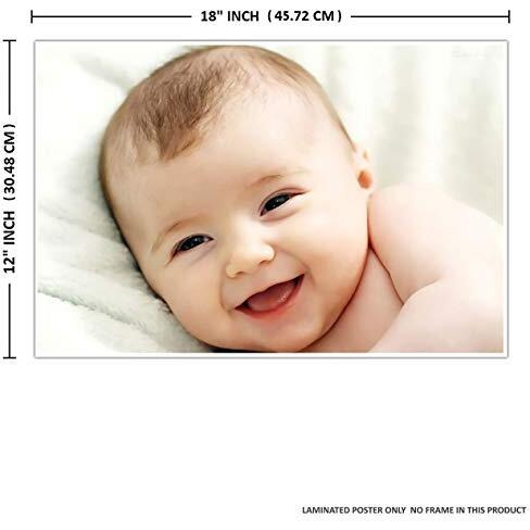 PRINTNET New Born Baby Girl and Baby Boy Cute Poster for Wall Pregnant Women in Room Bedroom with Gloss Finish (Multicolour, Big Size, 12 x 18 Inch) - Set of 4 Photo