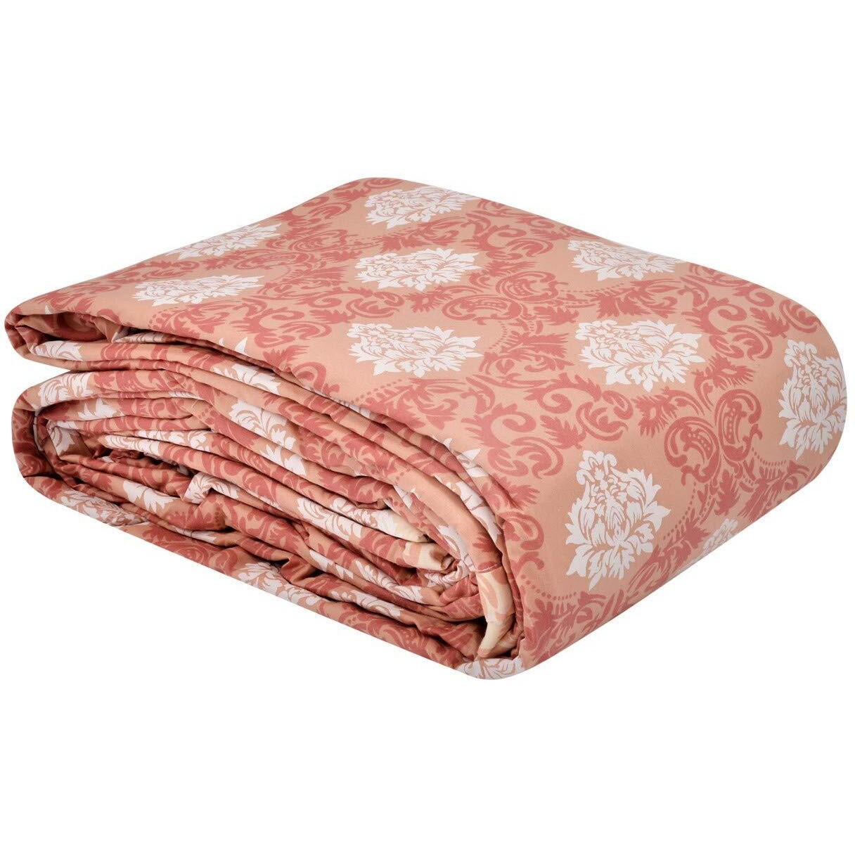 Trance Home Linen Pure Cotton Reversible Dohar Toddler Size | Cotton AC Quilt for Babies | Infants - New Born blanket | Soft Light-Weight Bed Blanket 0-4 Years kids (140cm x 100cm, Royal Peach Cream)