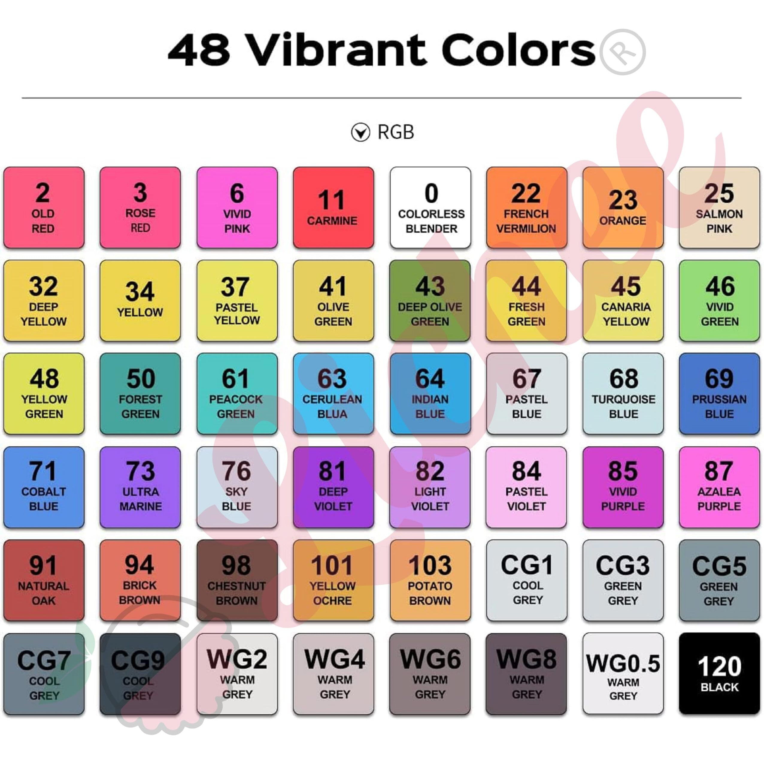 Lichee Dual Tip Art Markers 48 Colors With Carrying Case, Alcohol Art Markers Sketch Pens With Dual Tips Fine And Broad Chisel, Art Supplies For Coloring, Sketching, And Drawing (48), Multicolor