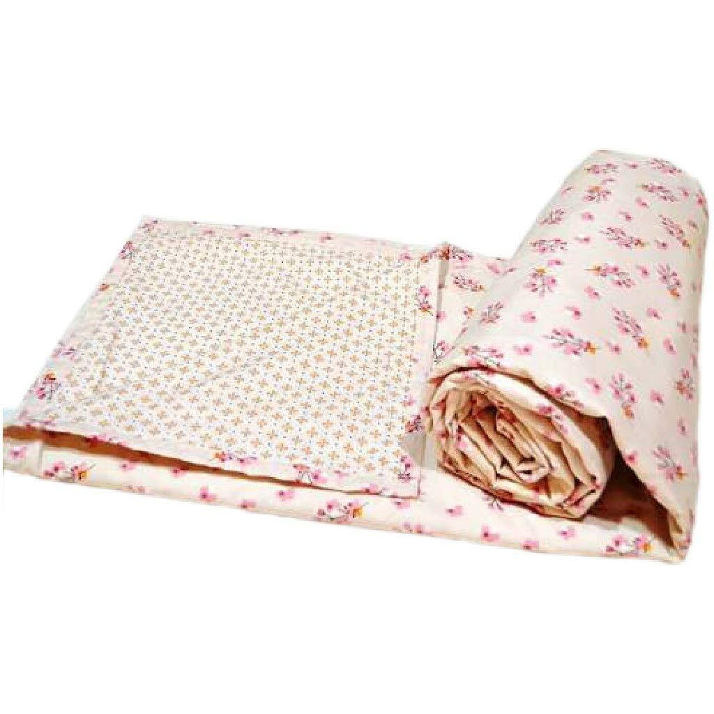 Trance Home Linen Pure Cotton Reversible Dohar Toddler Size | Cotton AC Quilt for Babies | Infants - New Born blanket | Soft Light-Weight Bed Blanket 0-4 Years kids (140cm x 100cm, Beige Pink)