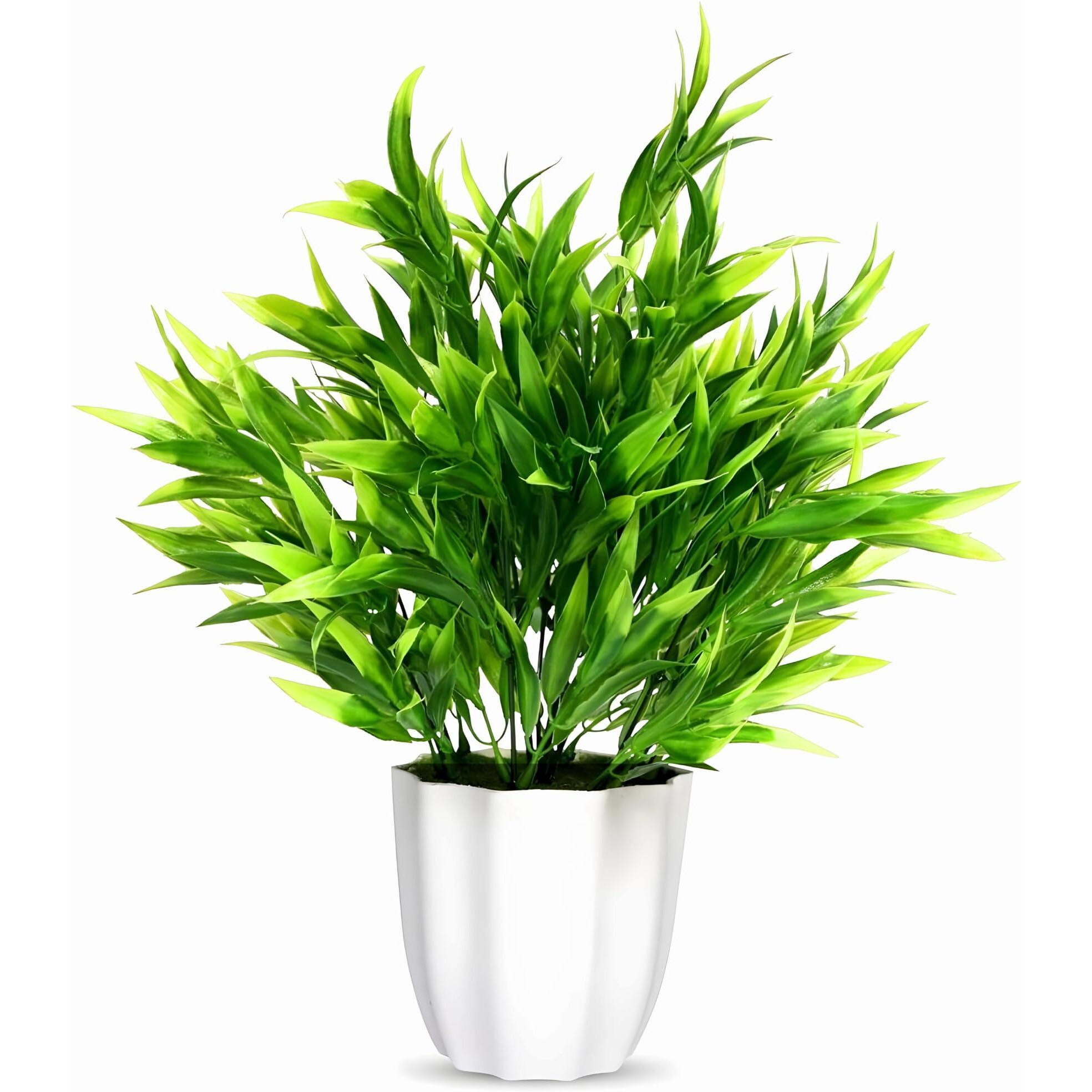fancymart Artificial Bamboo Leaves Potted Plant Perfect for Home & Office Dcor