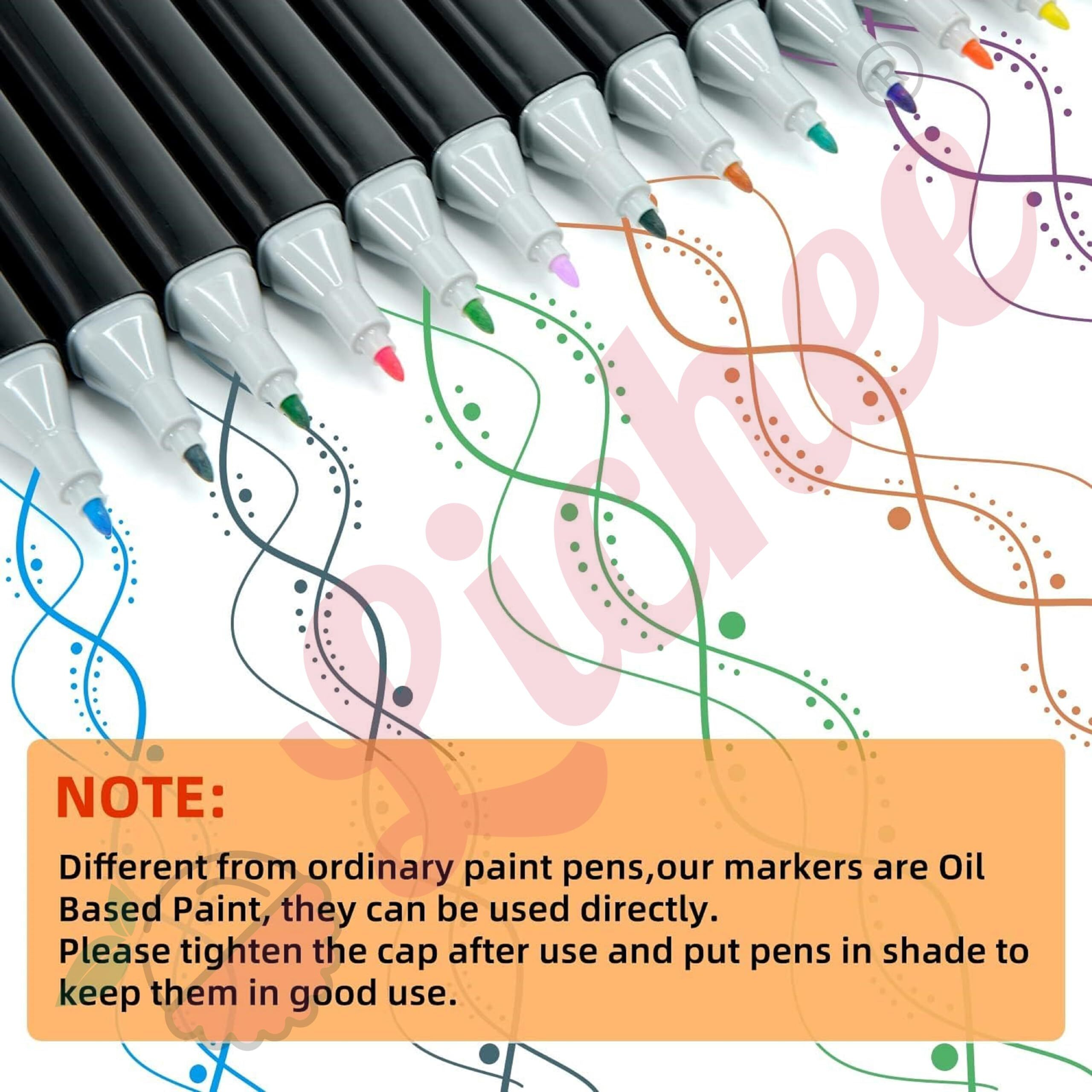 Lichee Dual Tip Art Markers 24 Colors With Carrying Case, Alcohol Art Markers Sketch Pens With Dual Tips Fine And Broad Chisel, Art Supplies For Coloring, Sketching, And Drawing (24), Multicolor