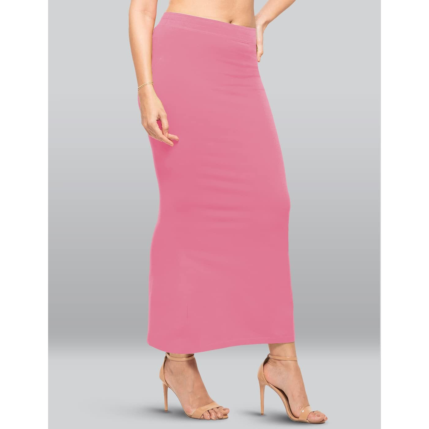 Lyra Lycra Saree Shapewear Petticoat for Womens Sarees Light Pink