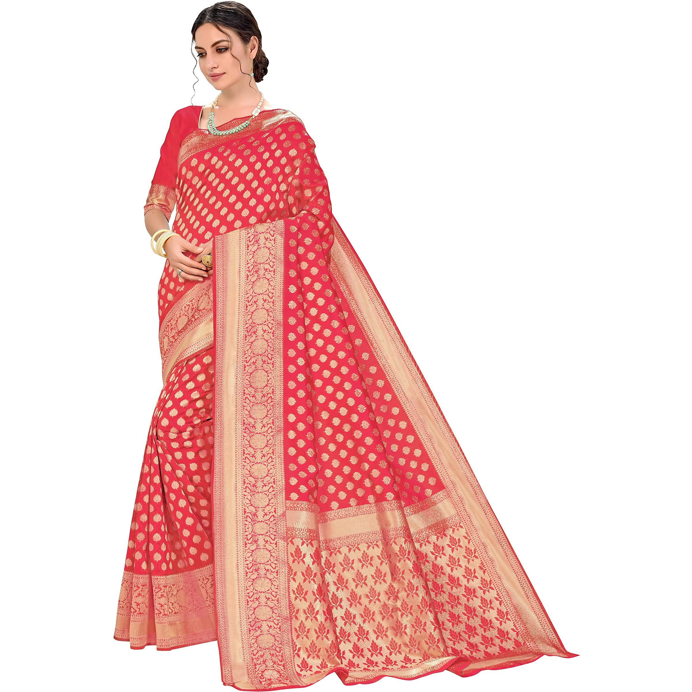 Glory Sarees Womens Kanchipuram Style Art Silk Saree With Blouse Piece (kara115_Gajari)