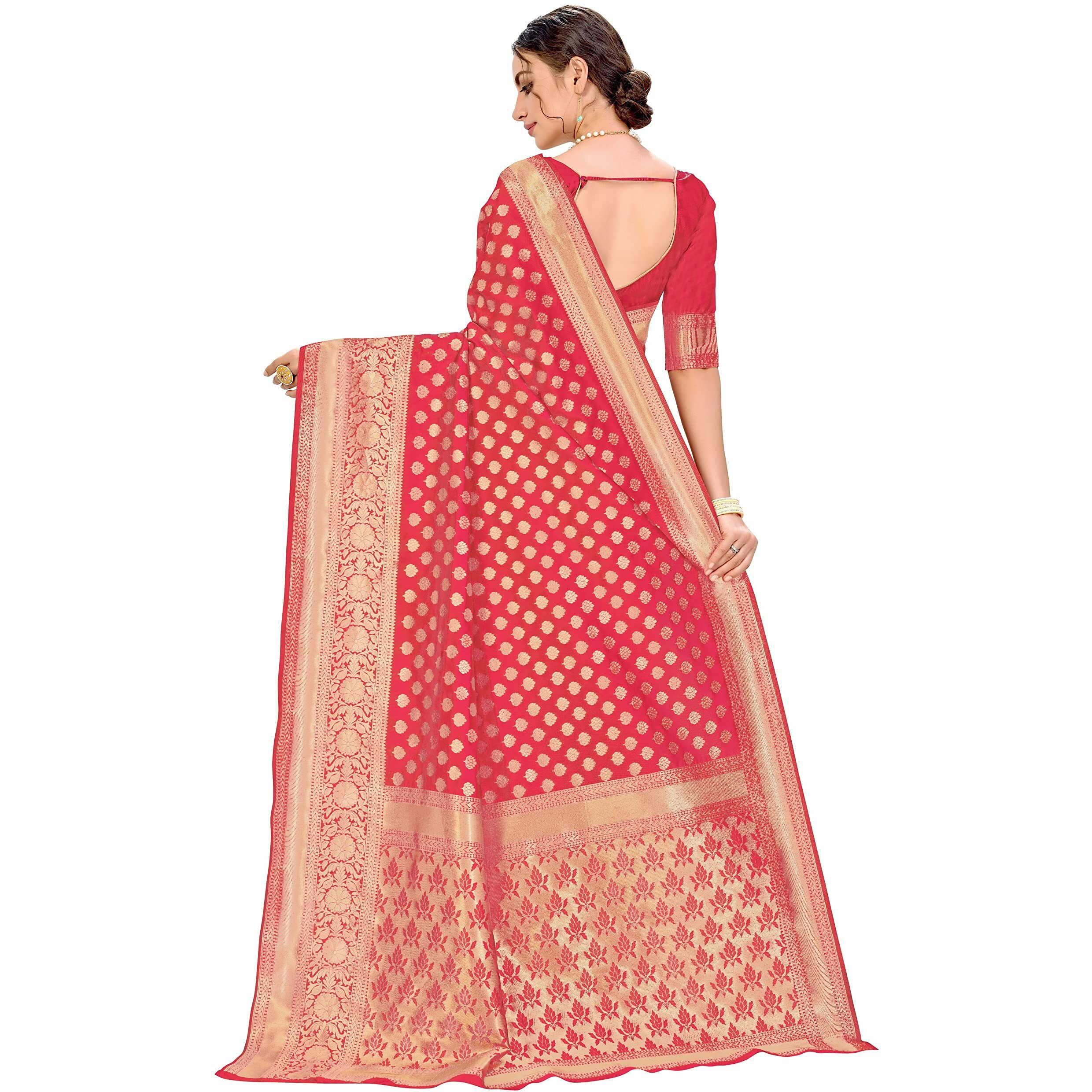 Glory Sarees Womens Kanchipuram Style Art Silk Saree With Blouse Piece (kara115_Gajari)