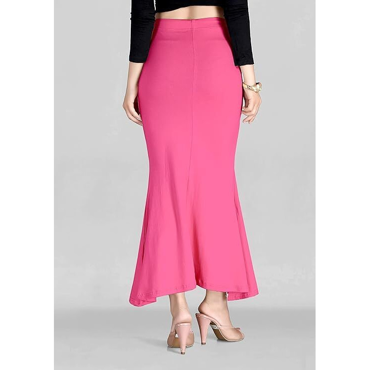 Symvi Cotton Blended Saree Shapewear for Woman (S, Pink)