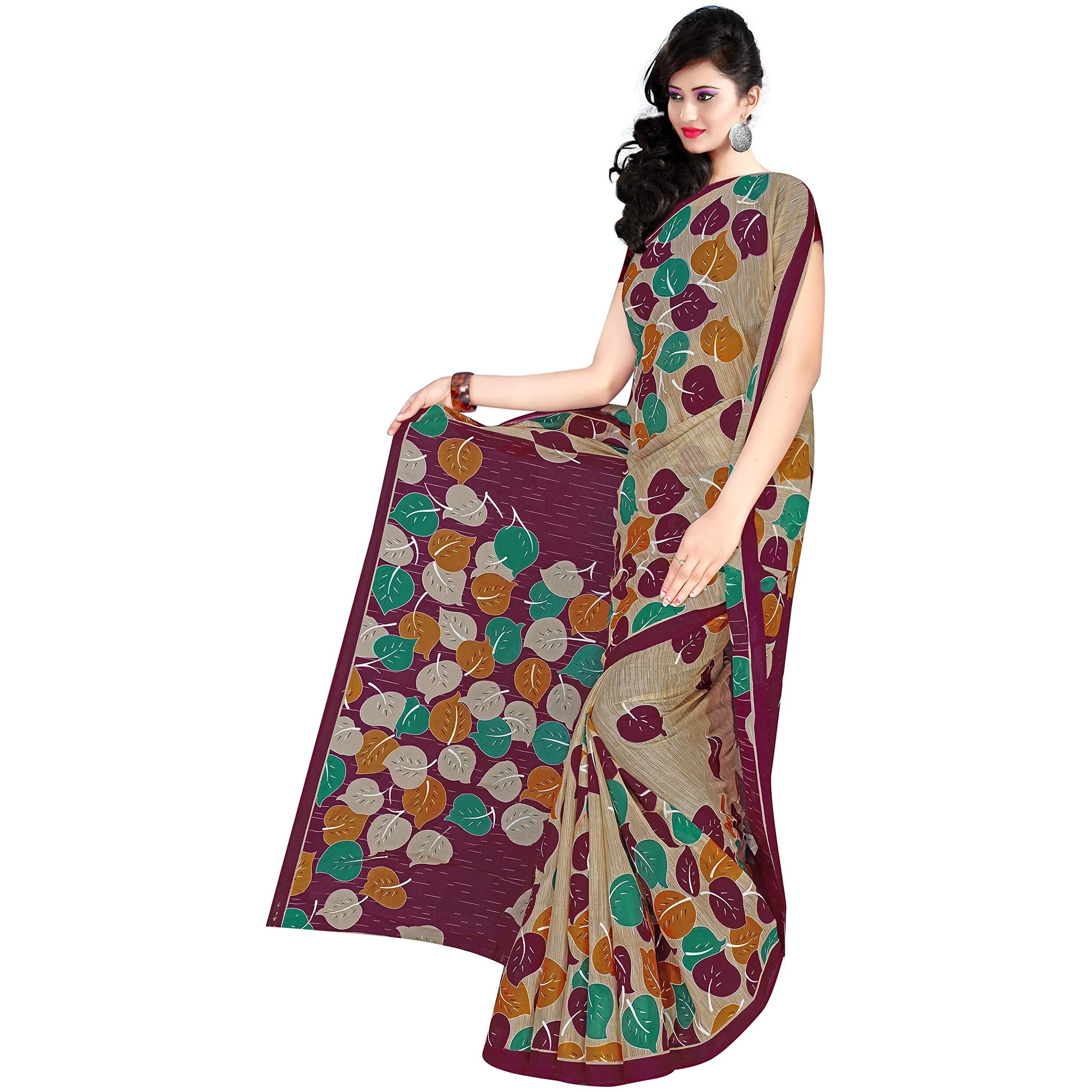 TAMAIRA FASHION Womens Cotton Saree Without Blouse Piece (2158_Magenta)