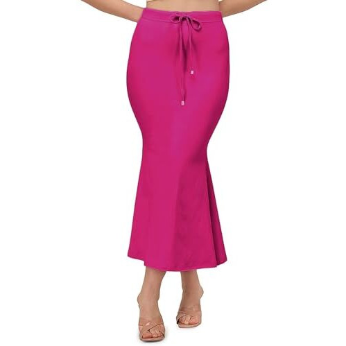 BUYONN Saree Shapewear for Women, Saree Shapewear Petticoat for Women, Lycra Saree Shaper for Saree (2XL, Pink)
