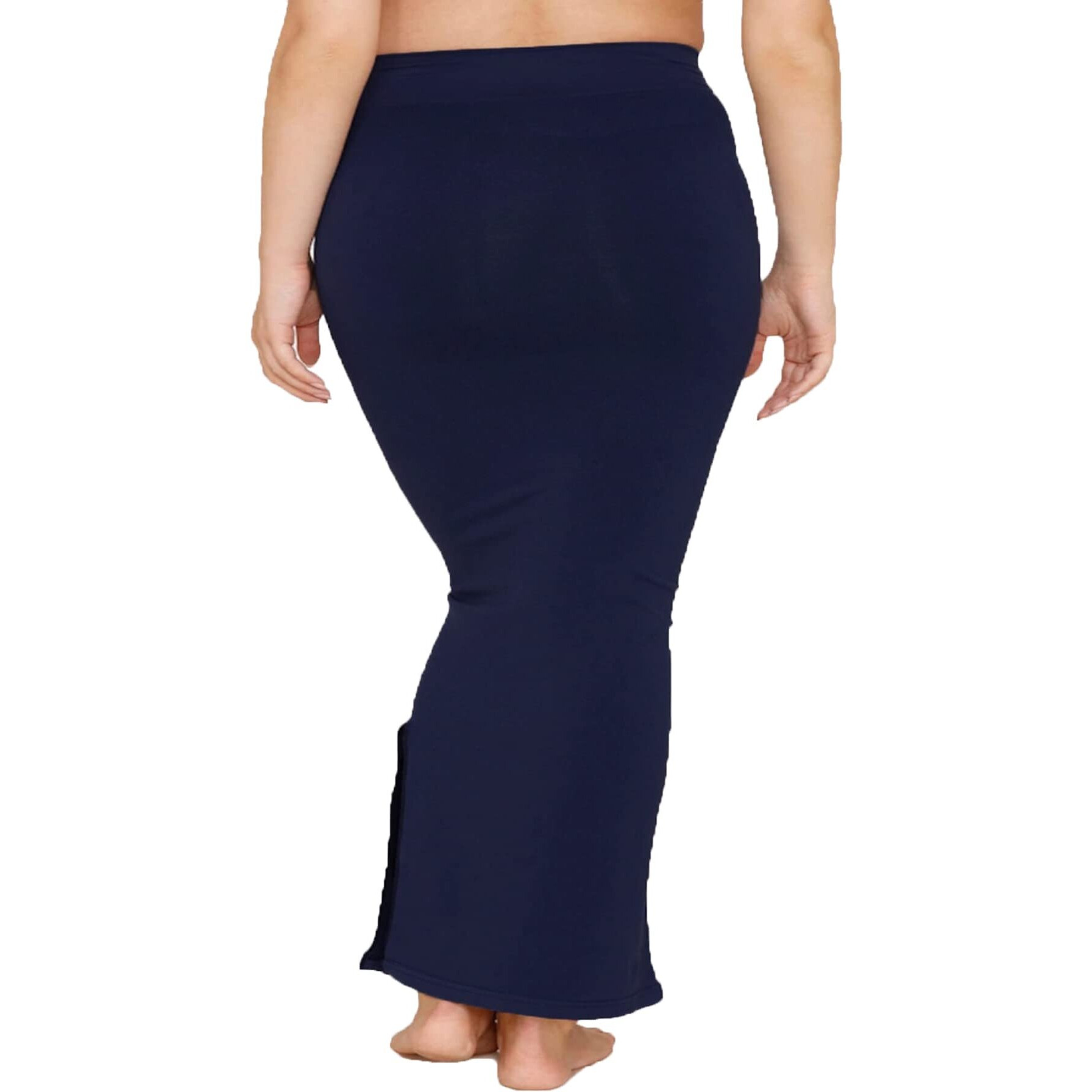 Tkeshto Womens Cotton Lycra Microfiber Saree Shapewear Petticoat for Women, Cotton Blended Shape Wear for Saree Navy