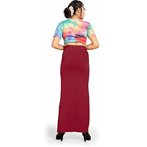 Confort Look Womens Maroon Microfiber Saree Shapewear (Confort Saree Shapewear Maroon S)