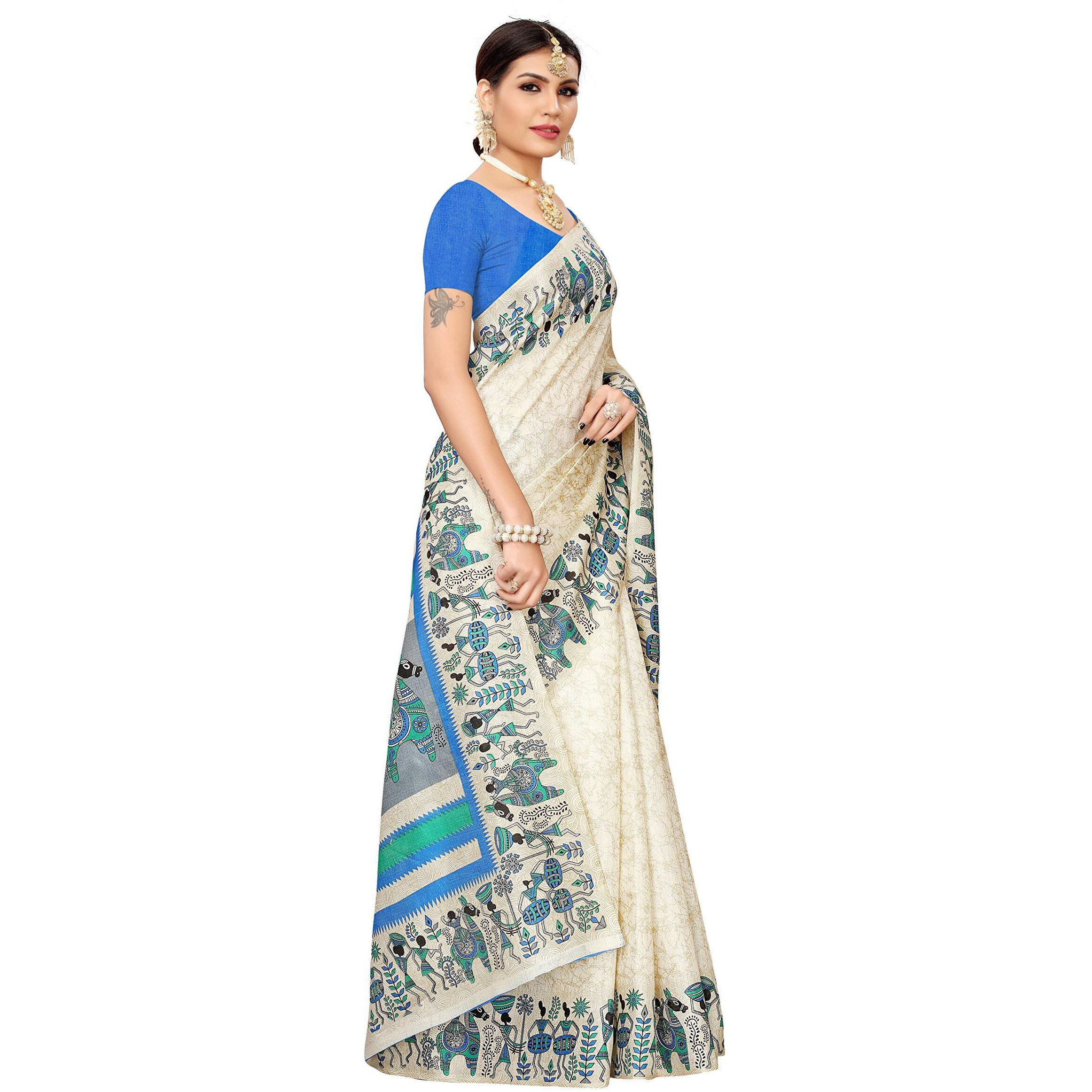 Yashika Women khadi saree SDPL-VIVO BLUE