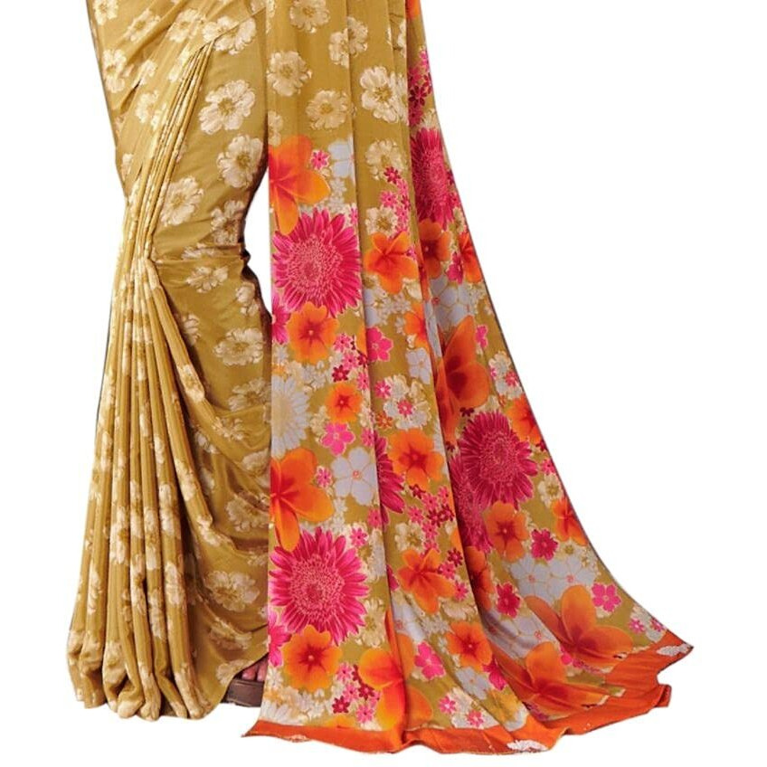 Jaanvi fashion Printed Crepe Silk Saree With Blouse(dream-liner-8906-a)