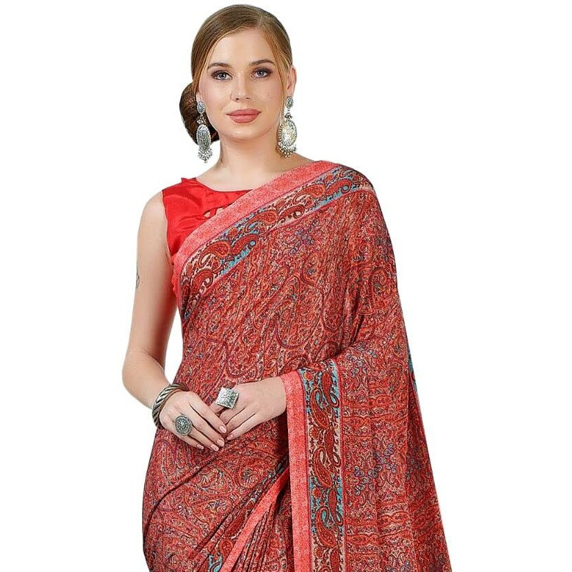 Jaanvi fashion Womens Ethnic Floral Crepe Silk Saree With Blouse (fashionably-good-9704-d)