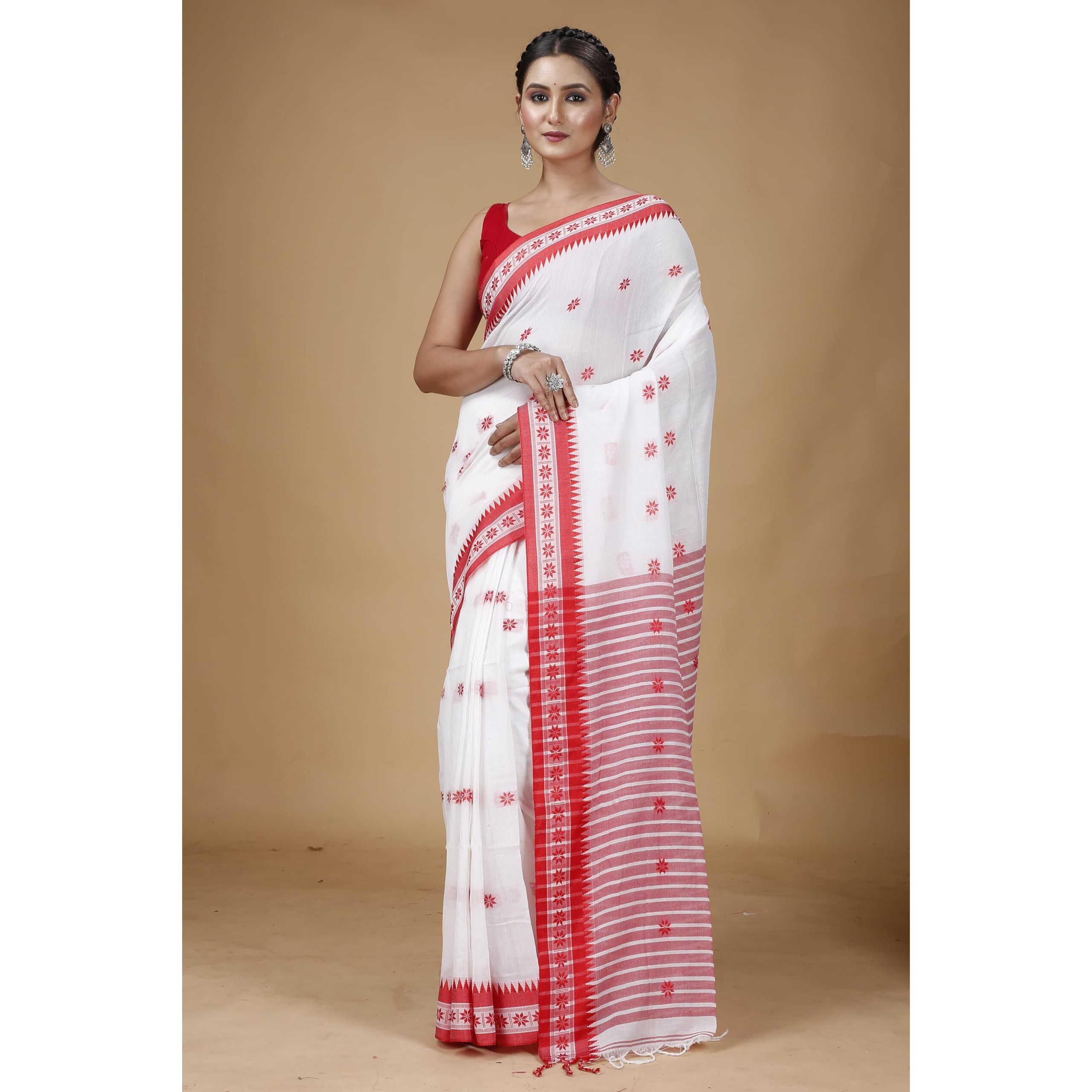 T.J. SAREES Premium Khadi Cotton Sarees for Women, Classy and Elegant Sarees for Women Breathable Cotton Sarees for Everyday Comfort (Yellow, Pack Of 1)