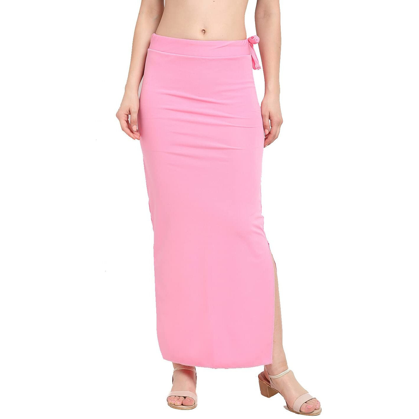 Confort Look Womens Light Pink Microfiber Saree Shapewear (Confort Saree Shapewear Light Pink M)