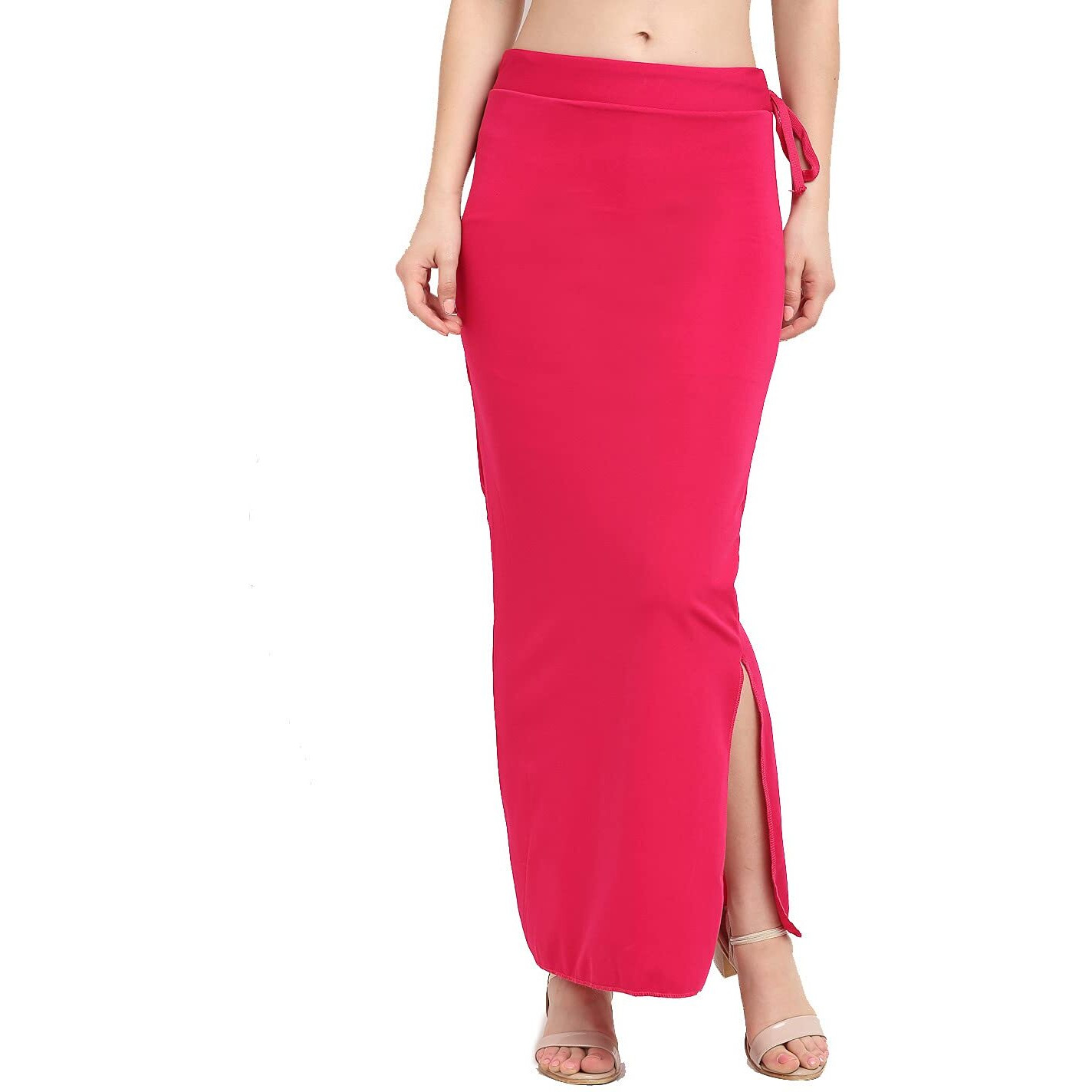 Confort Look Womens Drak Pink Microfiber Saree Shapewear (Confort Saree Shapewear Dark Pink S)