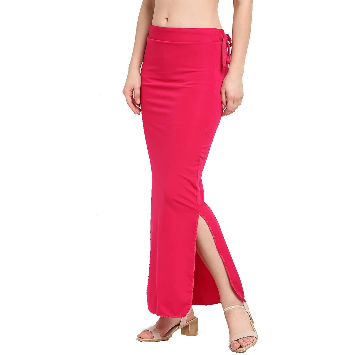 Confort Look Womens Neon Pink Microfiber Saree Shapewear (Confort Saree Shapewear NEON Pink XL)