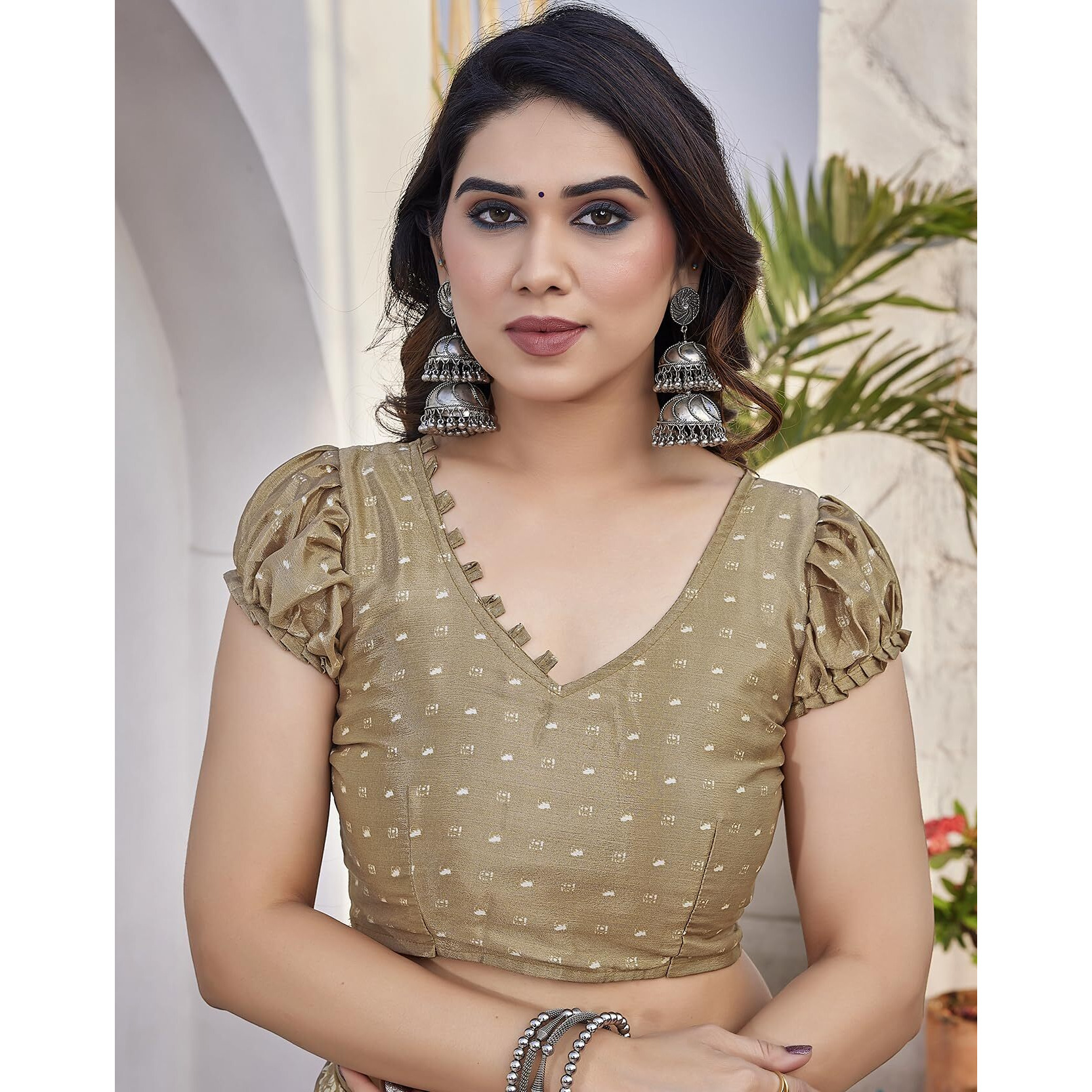 Yashika Womens Elegant Chiffon Saree with Blouse Material - Embrace Trendy Style and Timeless Elegance in this Exquisite Attire (AZ-YS-P1-UTISHA MUSTARD)