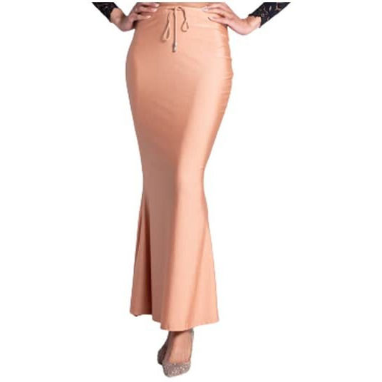 BENE DE Womens 4Way Spandex Blend Saree Shapewear Petticoat for Women, Shapers for Womens Sarees (Ice Peach - 3XL)